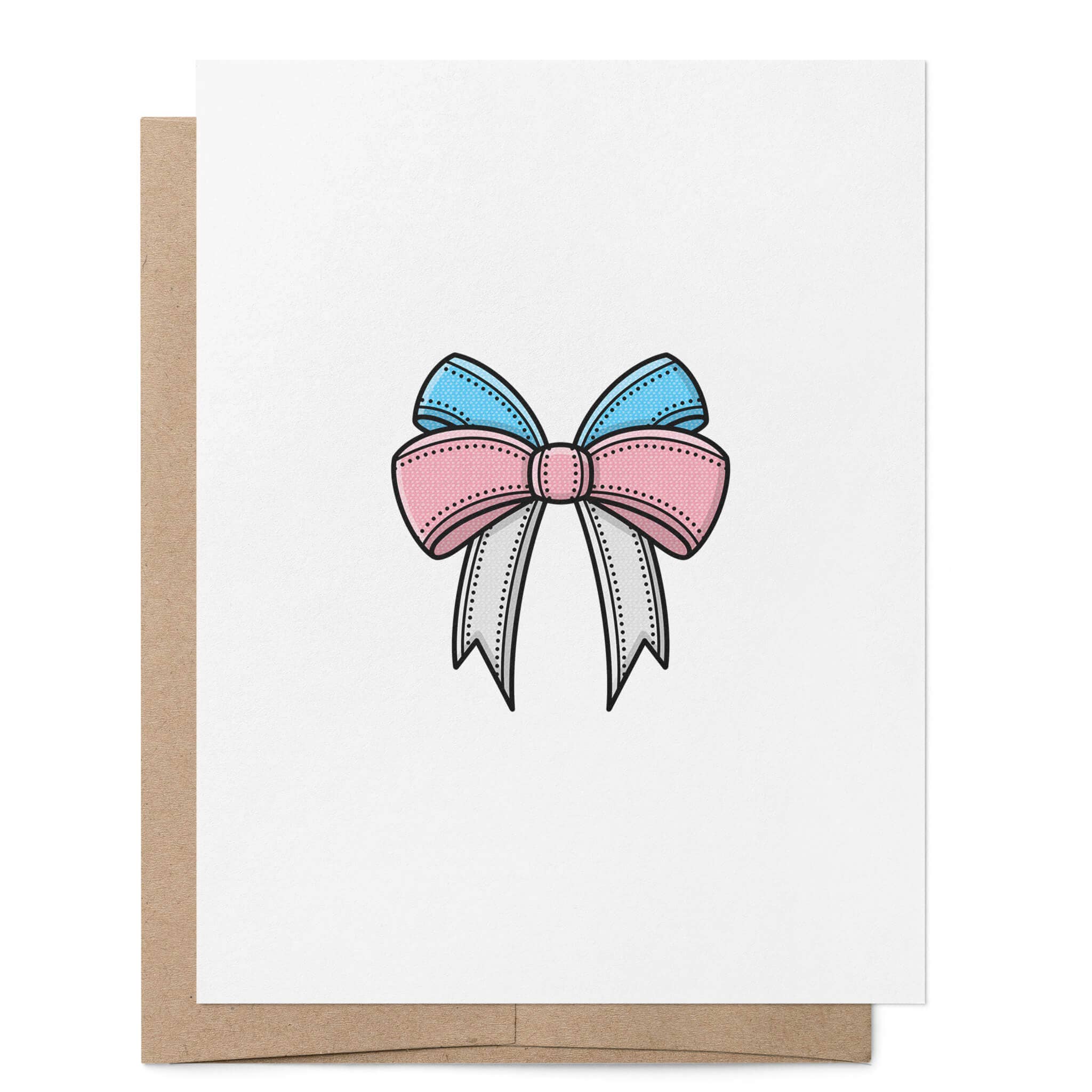 Leere Transgender-Schleife LGBTQ+ Grußkarte